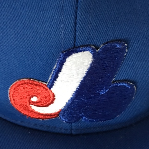 Montreal Expos MLB Vintage SnapBack Cap Hat Blue - Picture 2 of 5